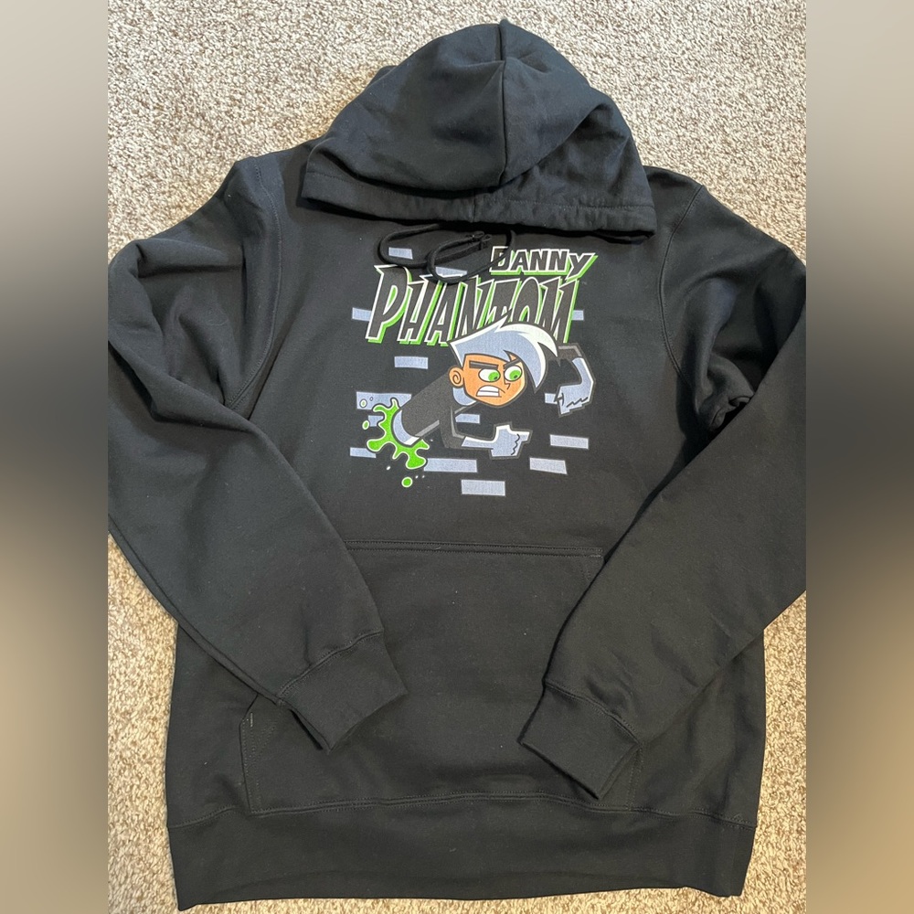 Nickelodeon Danny Phantom Pullover Hoodie Black Size Medium